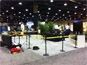 Front view of the Goodyear Dealer Conference 2012 booth featuring the Live Digital Mosaic display