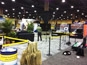 Angled shot of the Live Digital Mosaic booth setup at the Goodyear Dealer Conference 2012