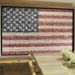Wide view of the Veteran’s Flag Photo Mosaic Mural created for Extreme Makeover: Home Edition