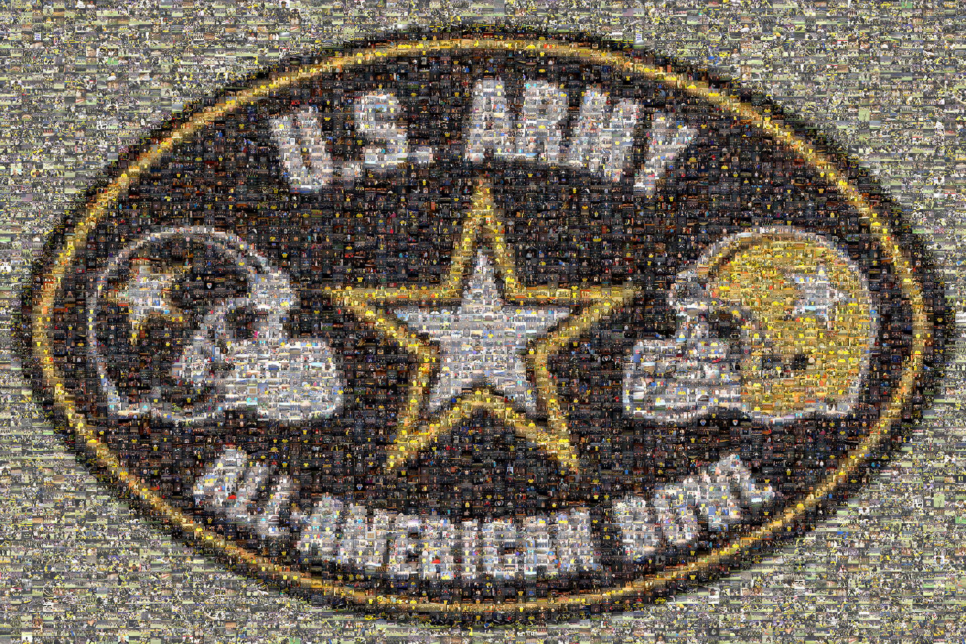 photo mosaic created with 4,000 images All-America high school athletes