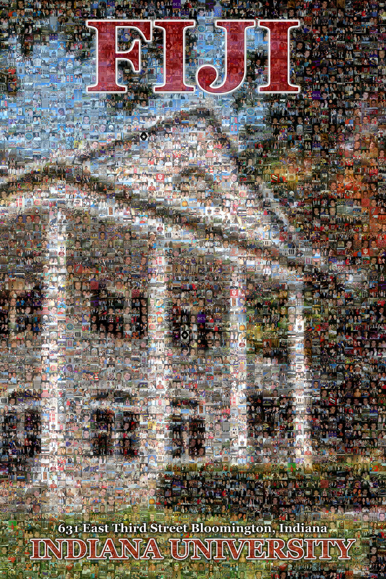 photo mosaic 48x32 poster created using 897 collegiate photos